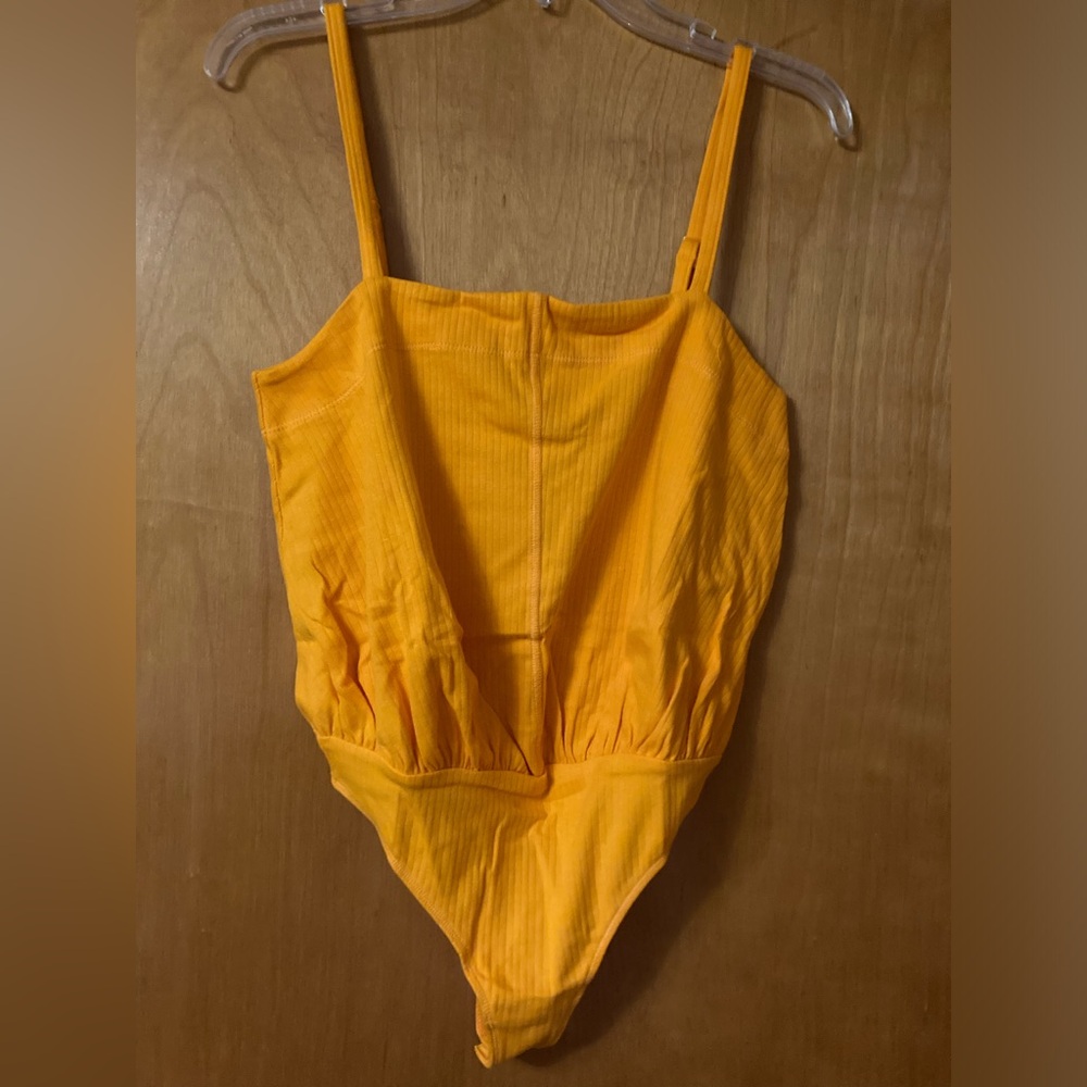 Free People Marissa Bodysuit Tangerine NWT Size Small